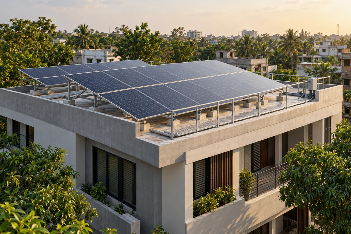 Home Rooftop Solar — illustrative solar installation