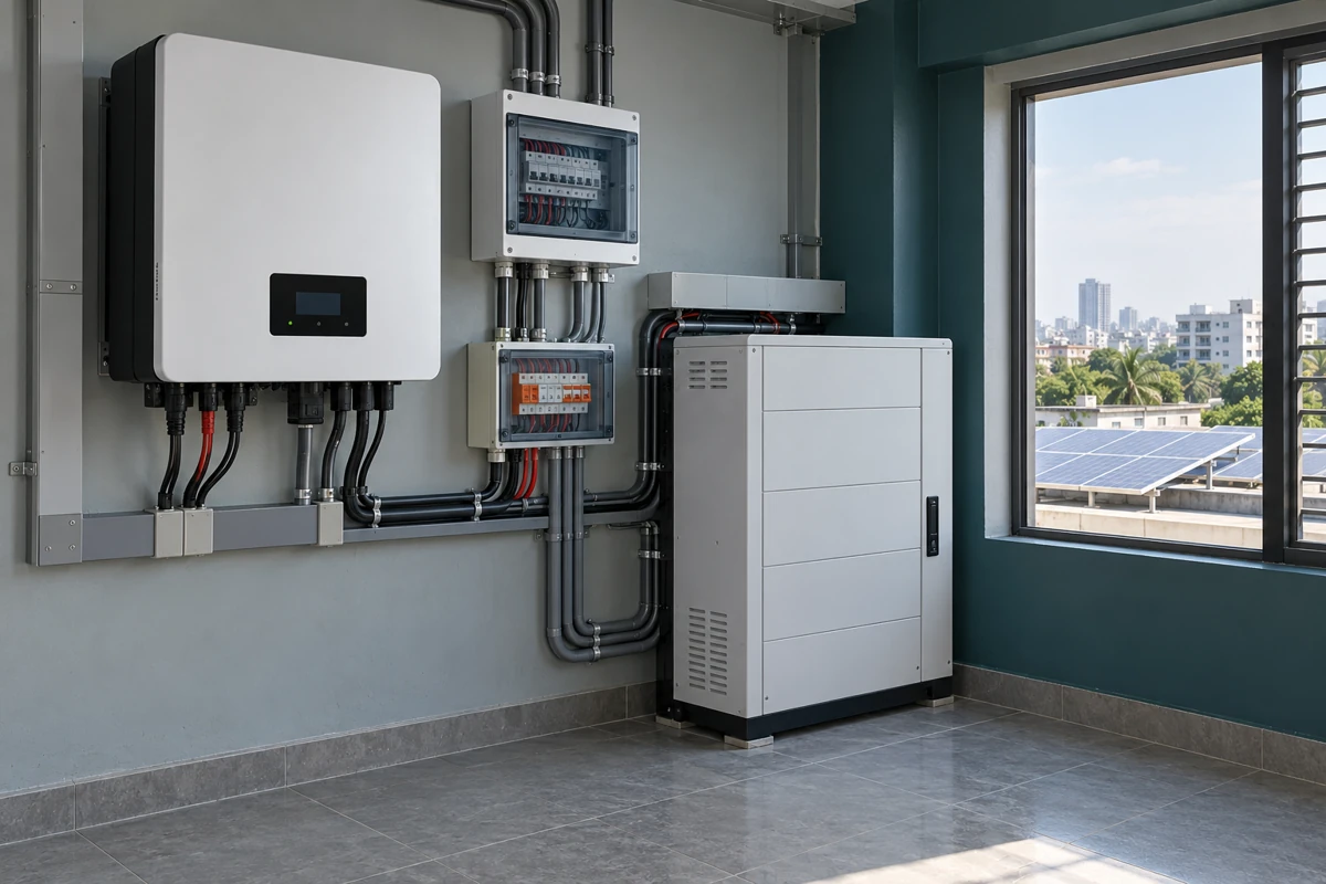 Off-grid & Hybrid Solar — illustrative solar installation