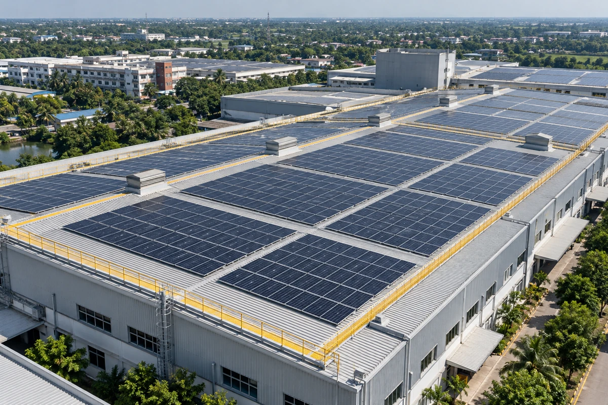 Industrial Rooftop Solar — illustrative solar installation